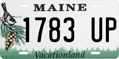 ME license plate 1783UP