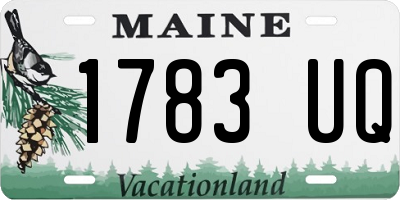 ME license plate 1783UQ