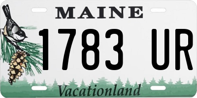 ME license plate 1783UR