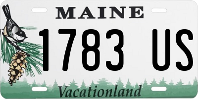ME license plate 1783US
