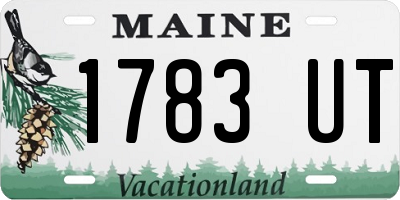 ME license plate 1783UT