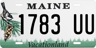 ME license plate 1783UU