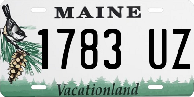 ME license plate 1783UZ