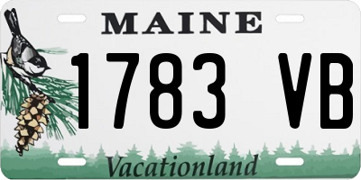 ME license plate 1783VB