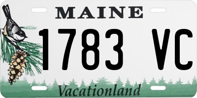 ME license plate 1783VC