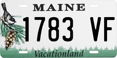 ME license plate 1783VF
