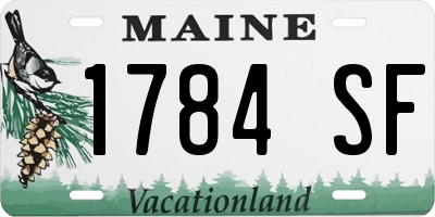 ME license plate 1784SF