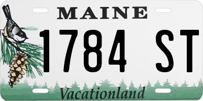 ME license plate 1784ST
