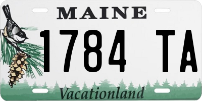 ME license plate 1784TA