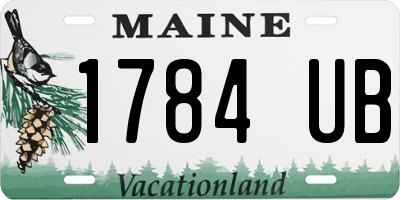 ME license plate 1784UB