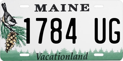 ME license plate 1784UG