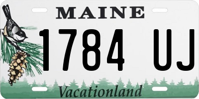 ME license plate 1784UJ