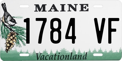 ME license plate 1784VF