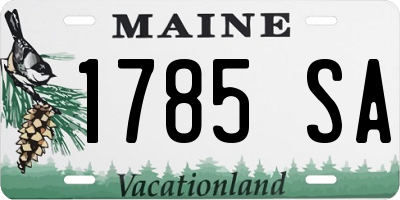 ME license plate 1785SA