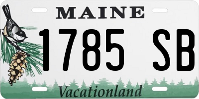 ME license plate 1785SB