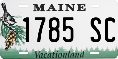 ME license plate 1785SC