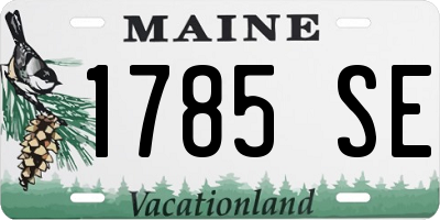 ME license plate 1785SE