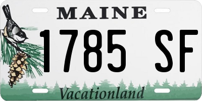 ME license plate 1785SF