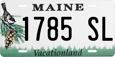 ME license plate 1785SL
