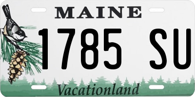 ME license plate 1785SU