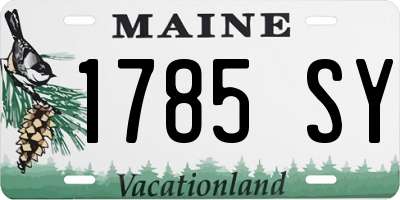 ME license plate 1785SY