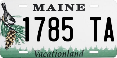 ME license plate 1785TA