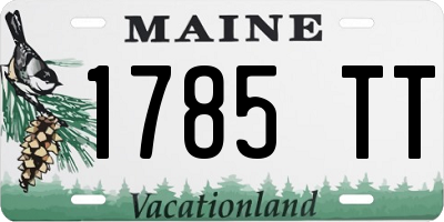 ME license plate 1785TT