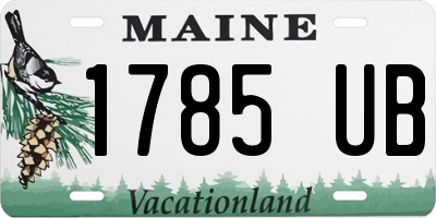ME license plate 1785UB
