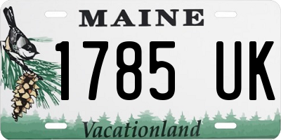 ME license plate 1785UK