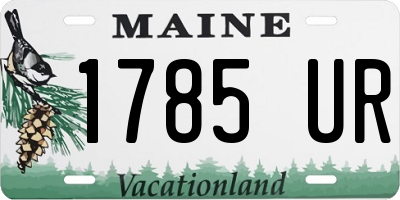 ME license plate 1785UR