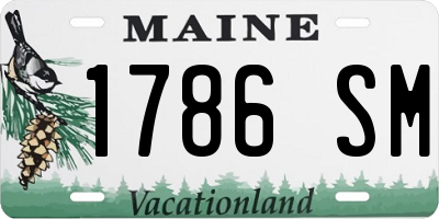 ME license plate 1786SM