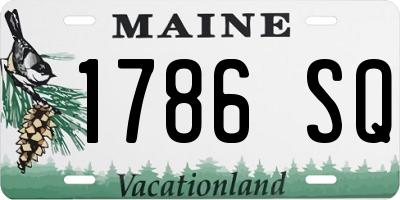 ME license plate 1786SQ