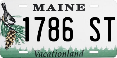 ME license plate 1786ST