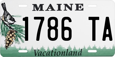 ME license plate 1786TA