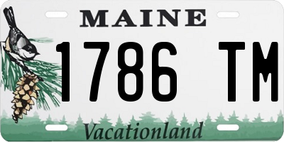 ME license plate 1786TM