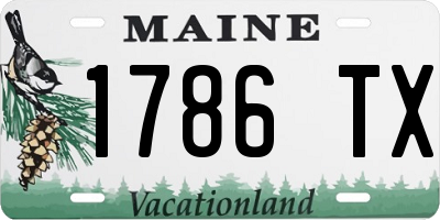 ME license plate 1786TX