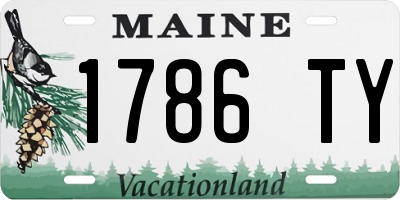 ME license plate 1786TY