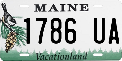 ME license plate 1786UA