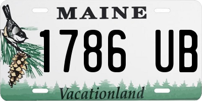 ME license plate 1786UB