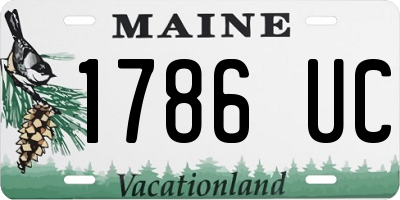 ME license plate 1786UC