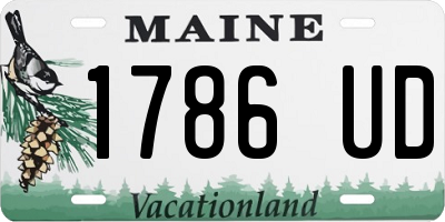 ME license plate 1786UD