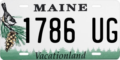 ME license plate 1786UG