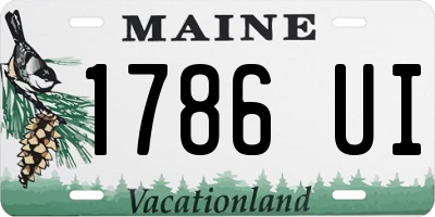 ME license plate 1786UI
