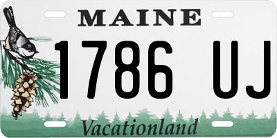 ME license plate 1786UJ