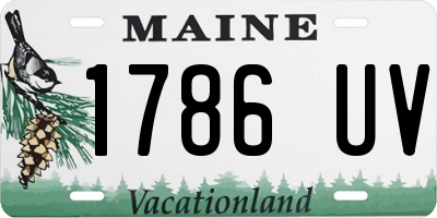 ME license plate 1786UV