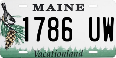 ME license plate 1786UW