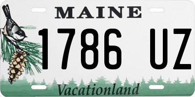 ME license plate 1786UZ