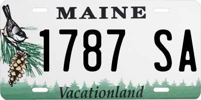 ME license plate 1787SA