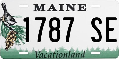 ME license plate 1787SE