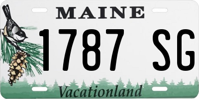 ME license plate 1787SG
